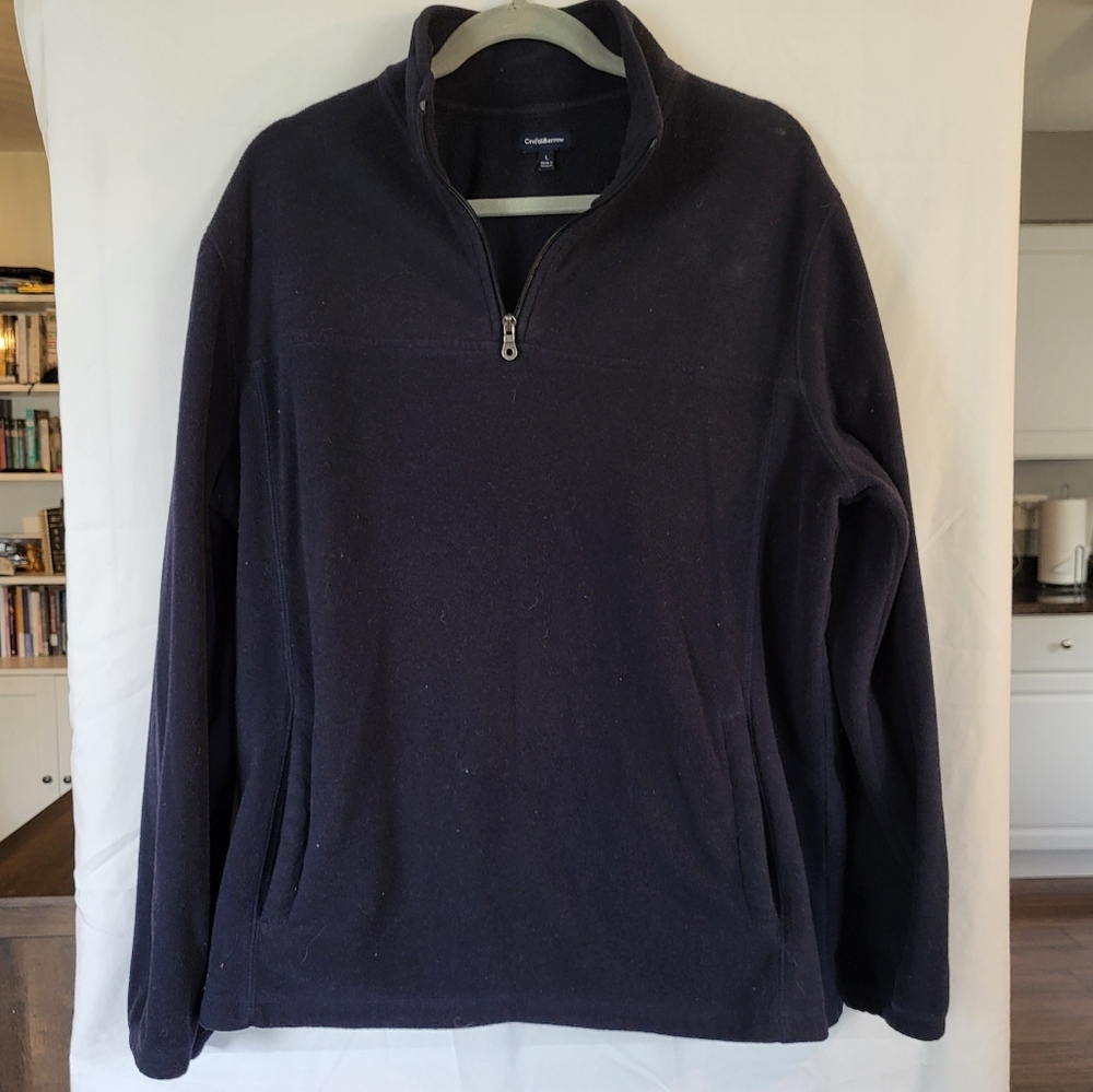 Croft and Barrow Men's Navy 1/4 Zip Fleece Large UWOT